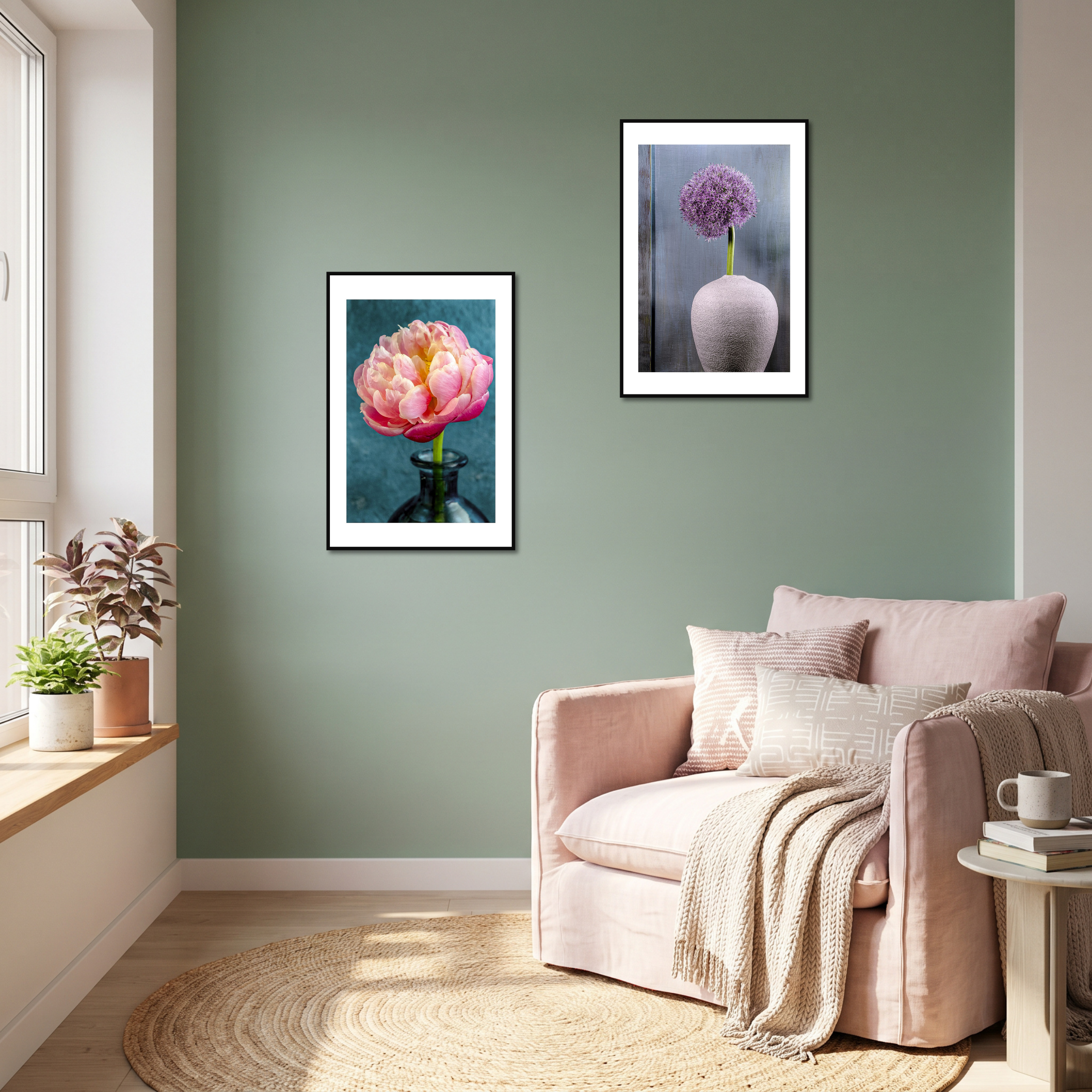 Ornamental Allium – Fine Art Photography by Ivo Tizin - Wall Art - Limited Edition High Quality Print - Black Frame