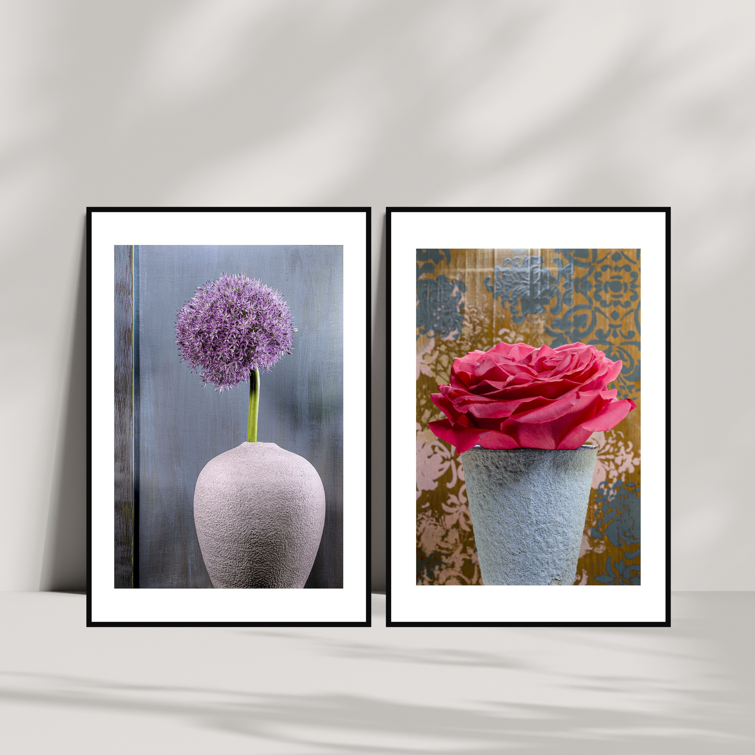 Ornamental Allium – Fine Art Photography by Ivo Tizin - Wall Art - Limited Edition High Quality Print - Black Frame