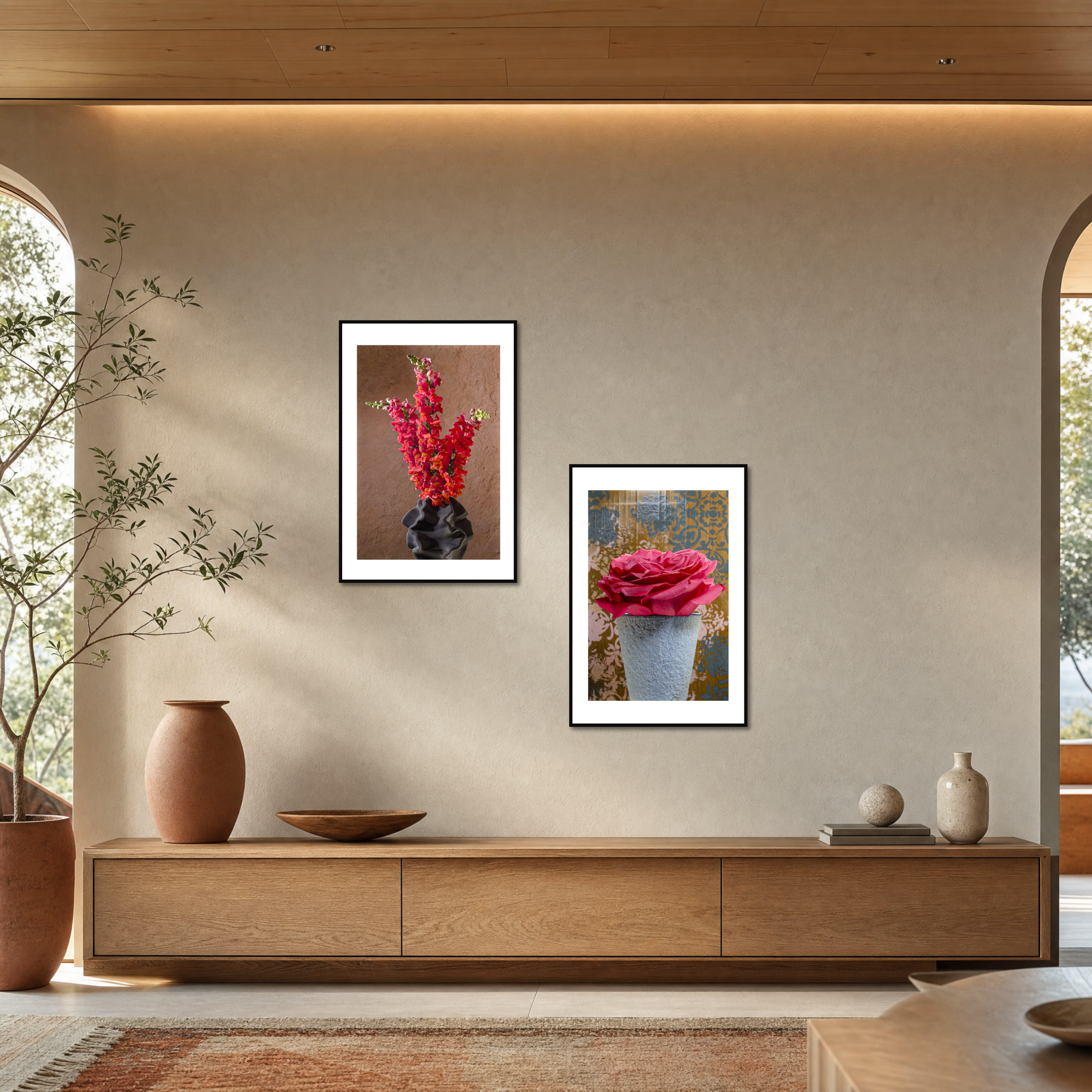 Big Red Rose – Fine Art Photography by Ivo Tizin - Wall Art - Black Frame -Limited Edition