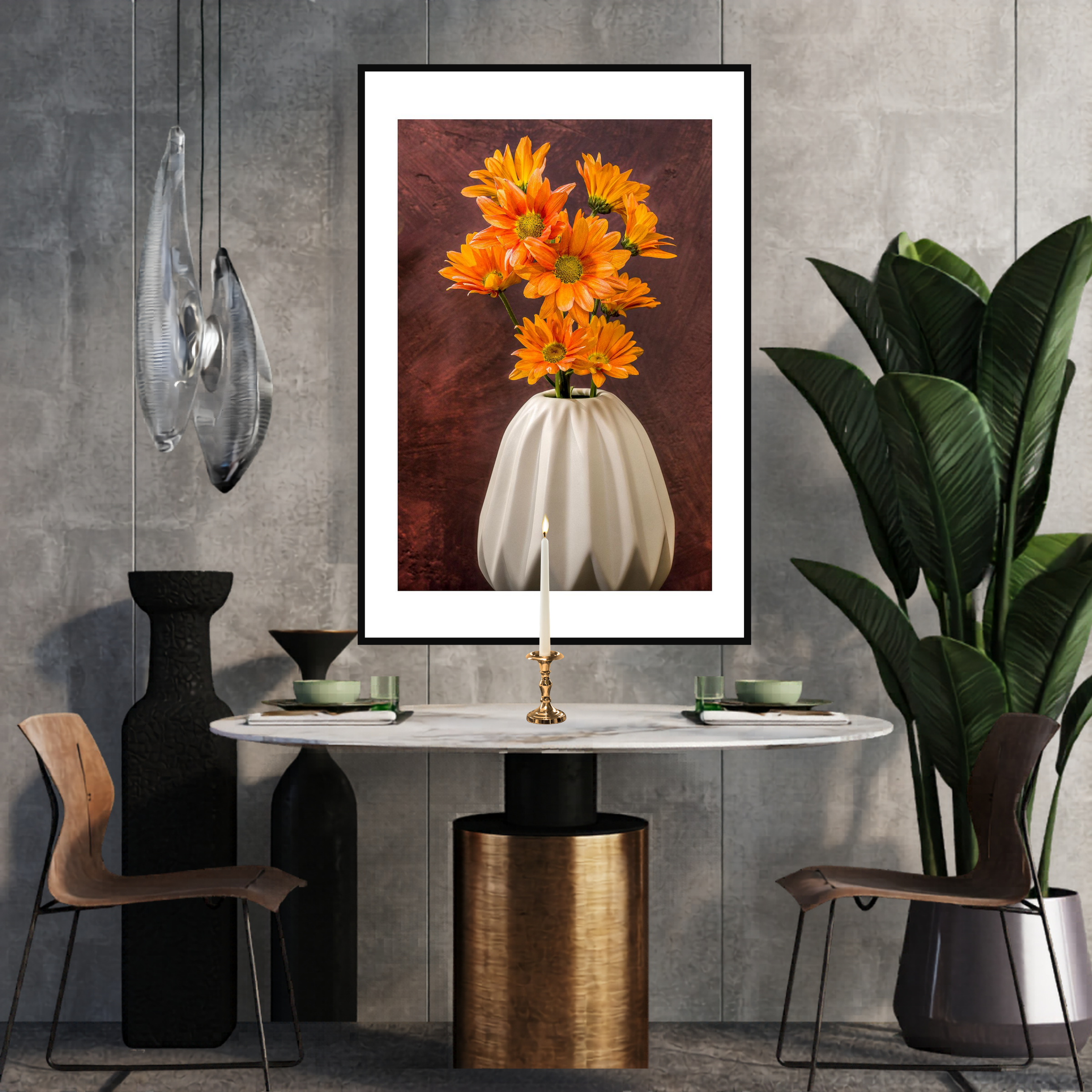 Chrysanths – Fine Art Photography | Wall Art | Limited Edition | Gito Art & Decor | Yellow Flower Bouquet Print