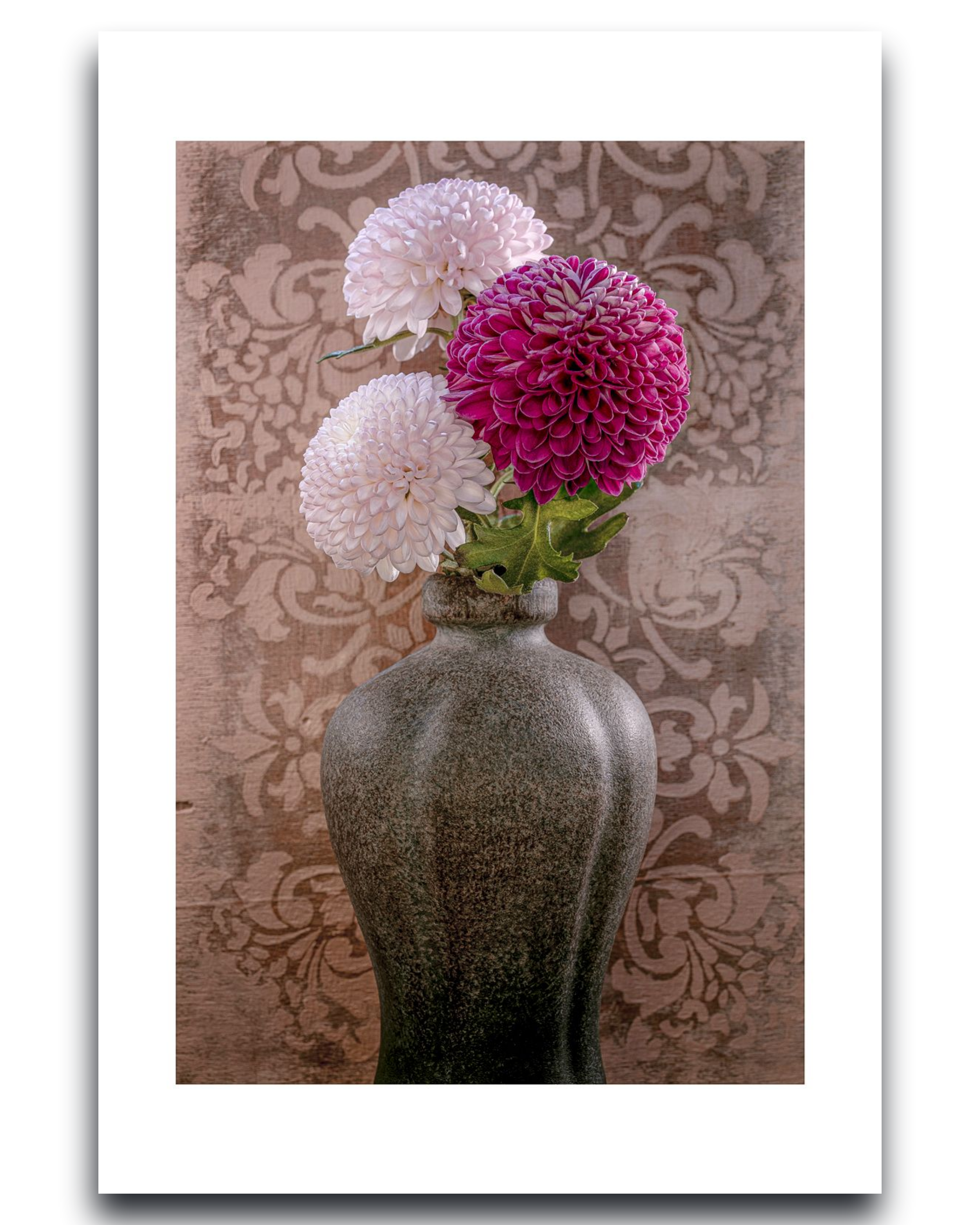 White Chrysanthemum in an aesthetic vase – Fine Art Photography by Ivo Tizin | Wall Art from Gito Art & Decor | Limited Edition