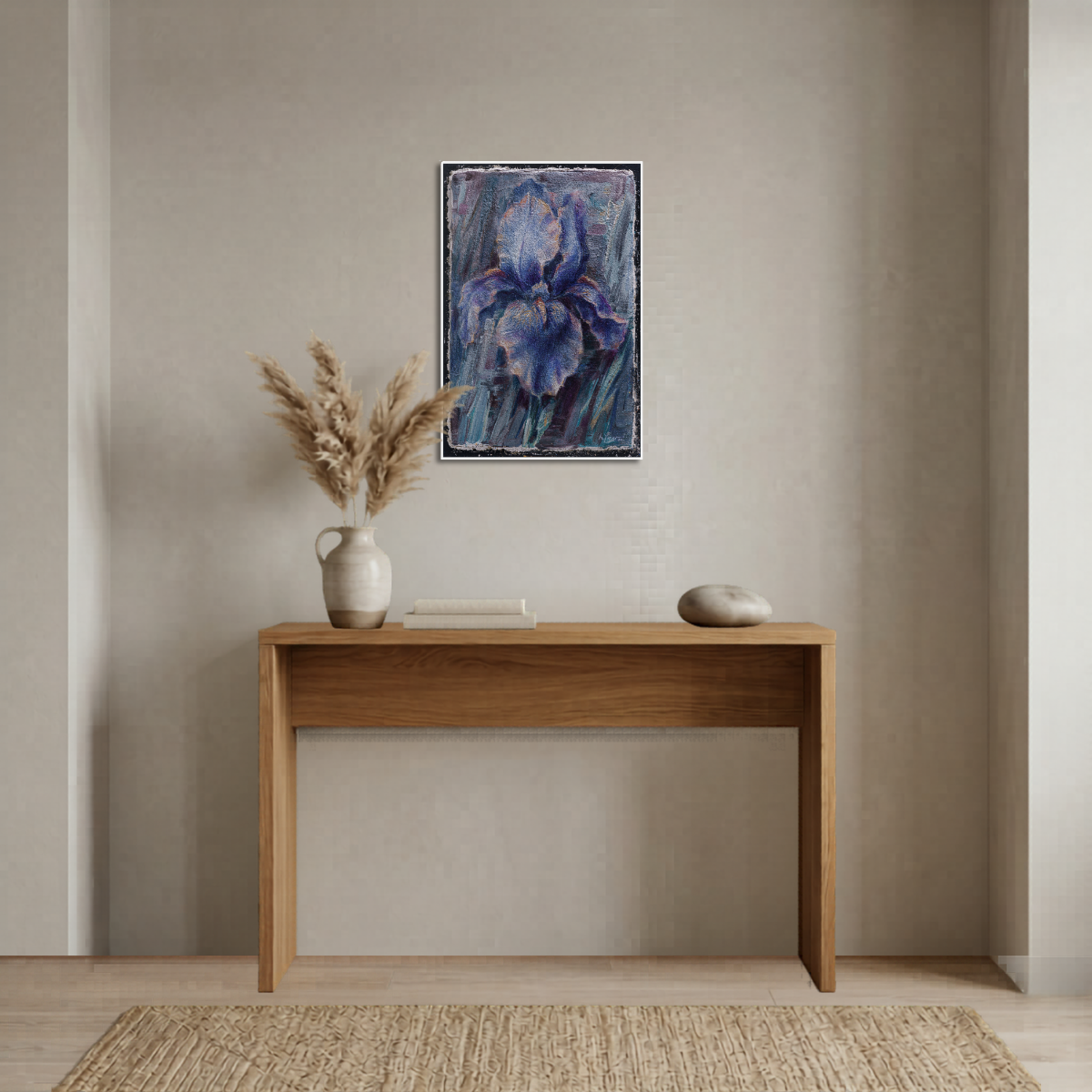 Iris - Print of Buon Fresco Original Painting by Alexander Yuzev photographed for GIto Art & Decor - High Quality Art Print - framed wall decor