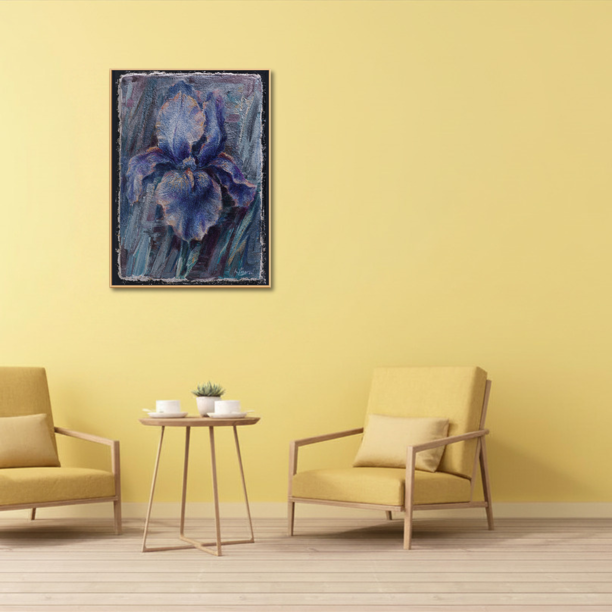 Iris - Print of Buon Fresco Original Painting by Alexander Yuzev photographed for GIto Art & Decor - High Quality Art Print - framed wall decor