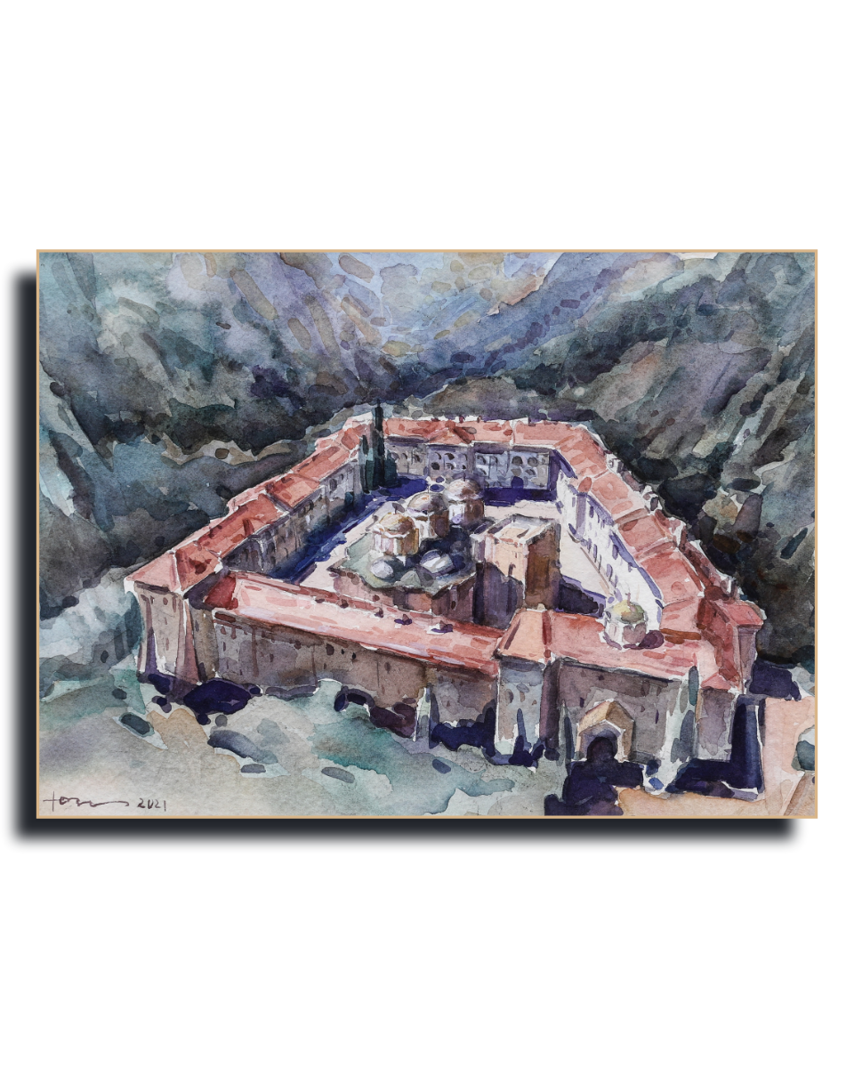 Rilski manastir — oak frame