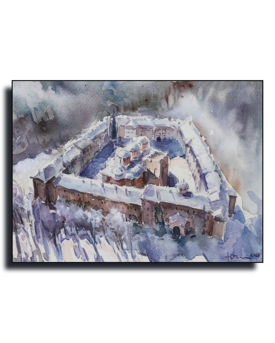 Rilski manastir – Winter — black frame