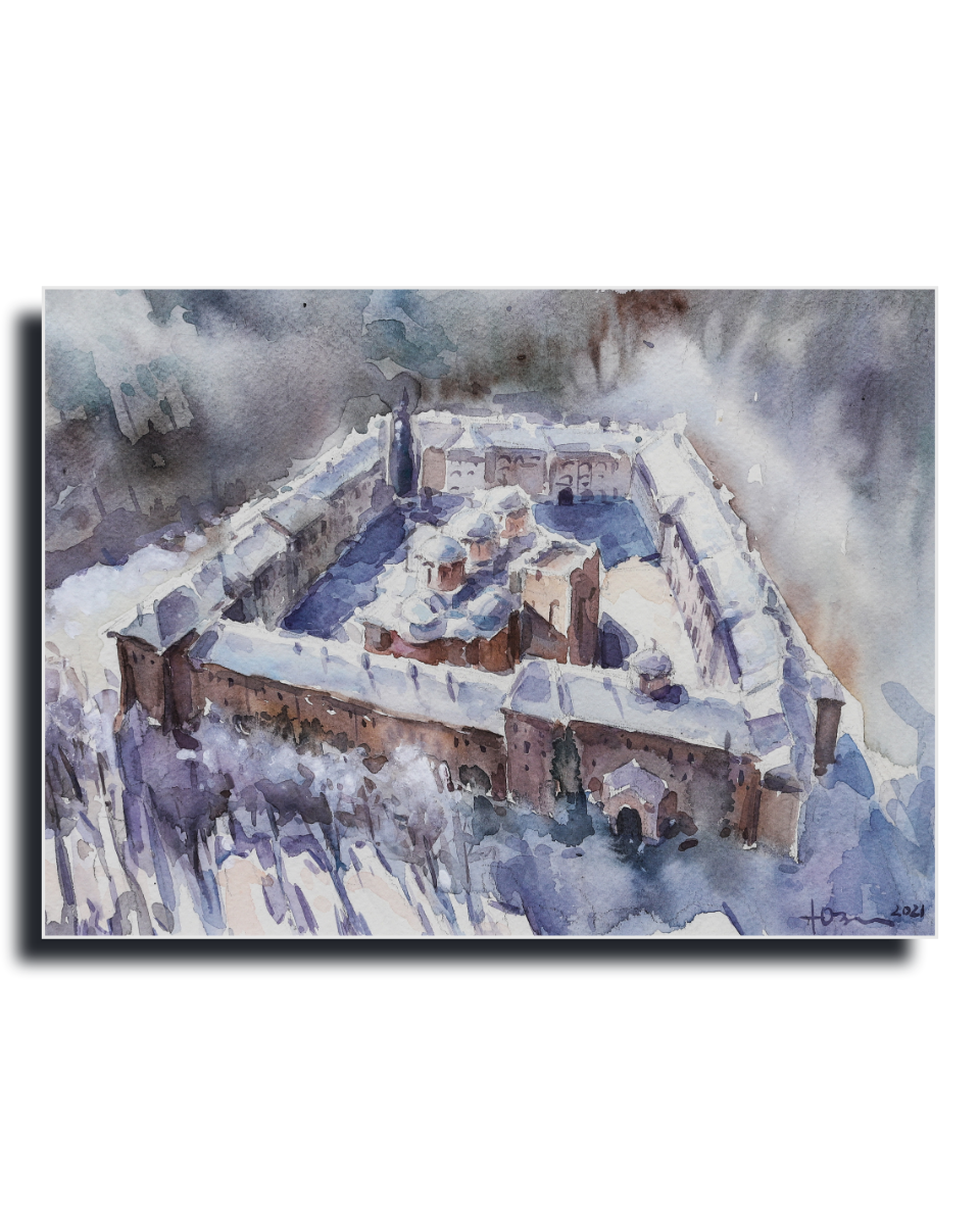 Rilski manastir – Winter — white frame