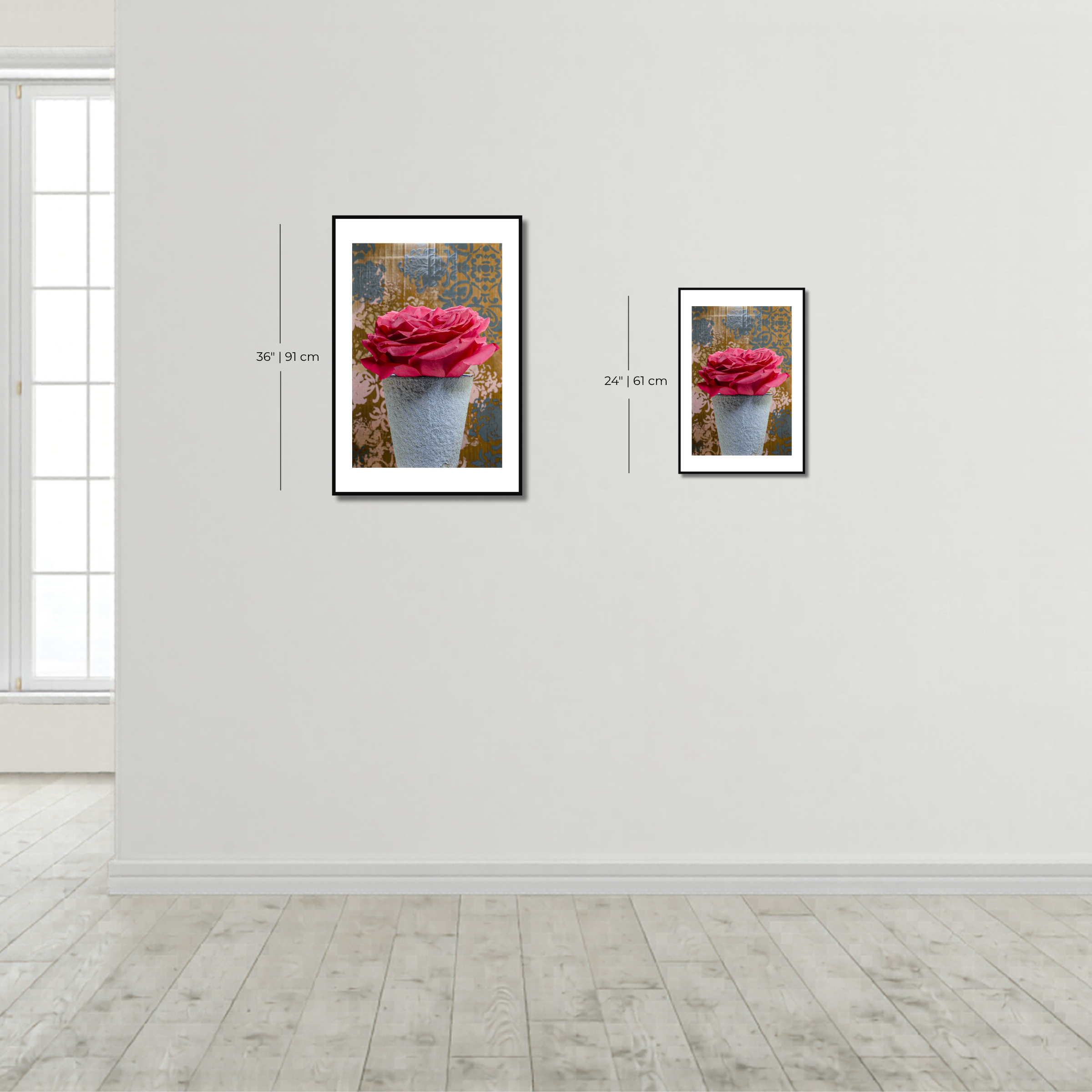 Big Red Rose – Fine Art Photography by Ivo Tizin - Wall Art - Black Frame -Limited Edition