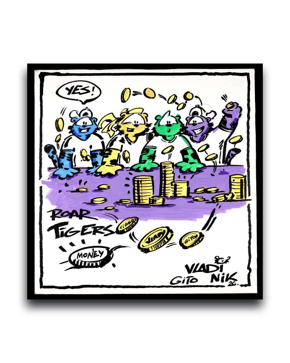 Gito Fine Art Print - Art Vladi Vl Comics - Tigers