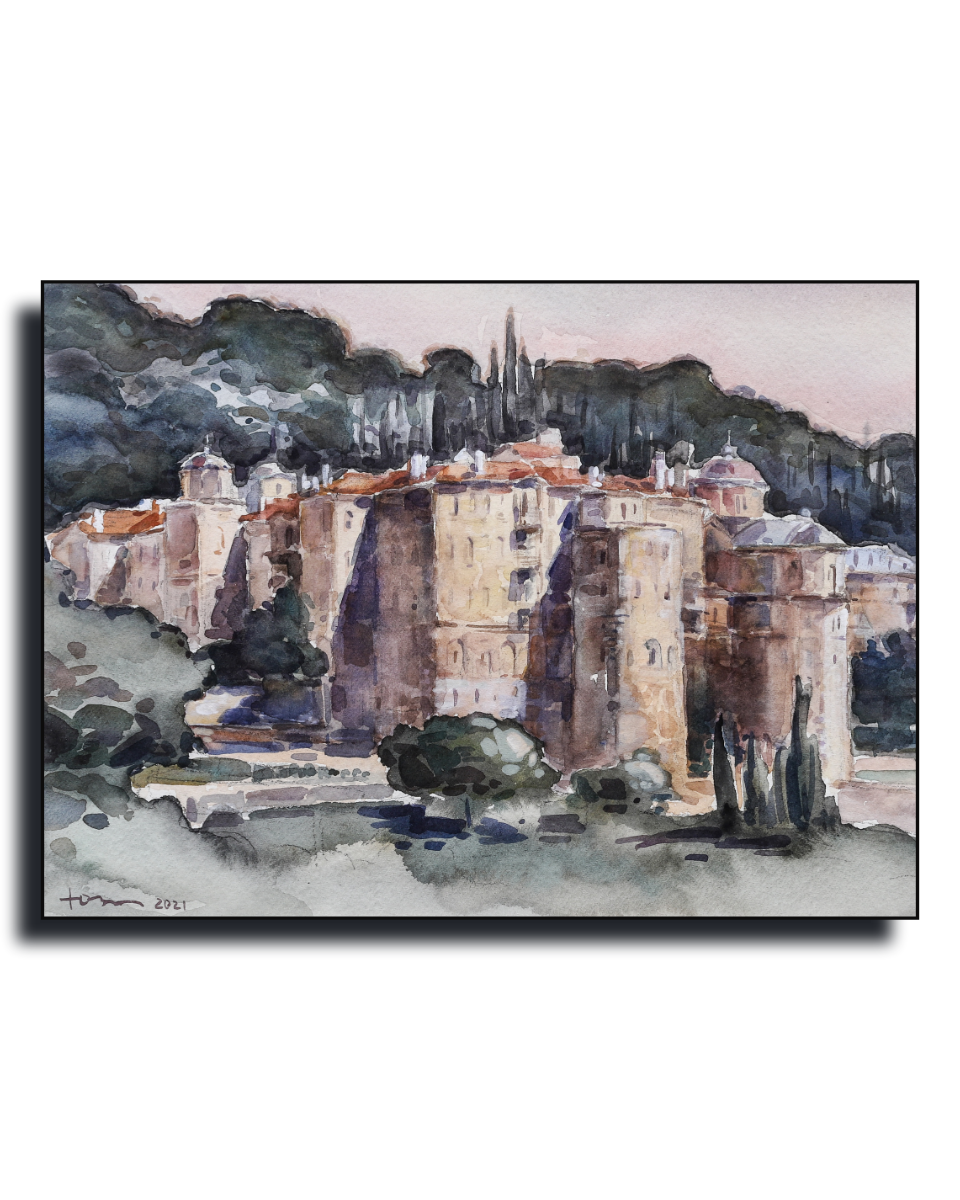 Zografski manastir — black frame