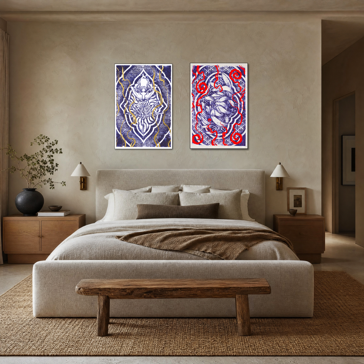 Seigaiha - Serenity | Fine Art Wall Print | Tattoo Art | Limited 50/50