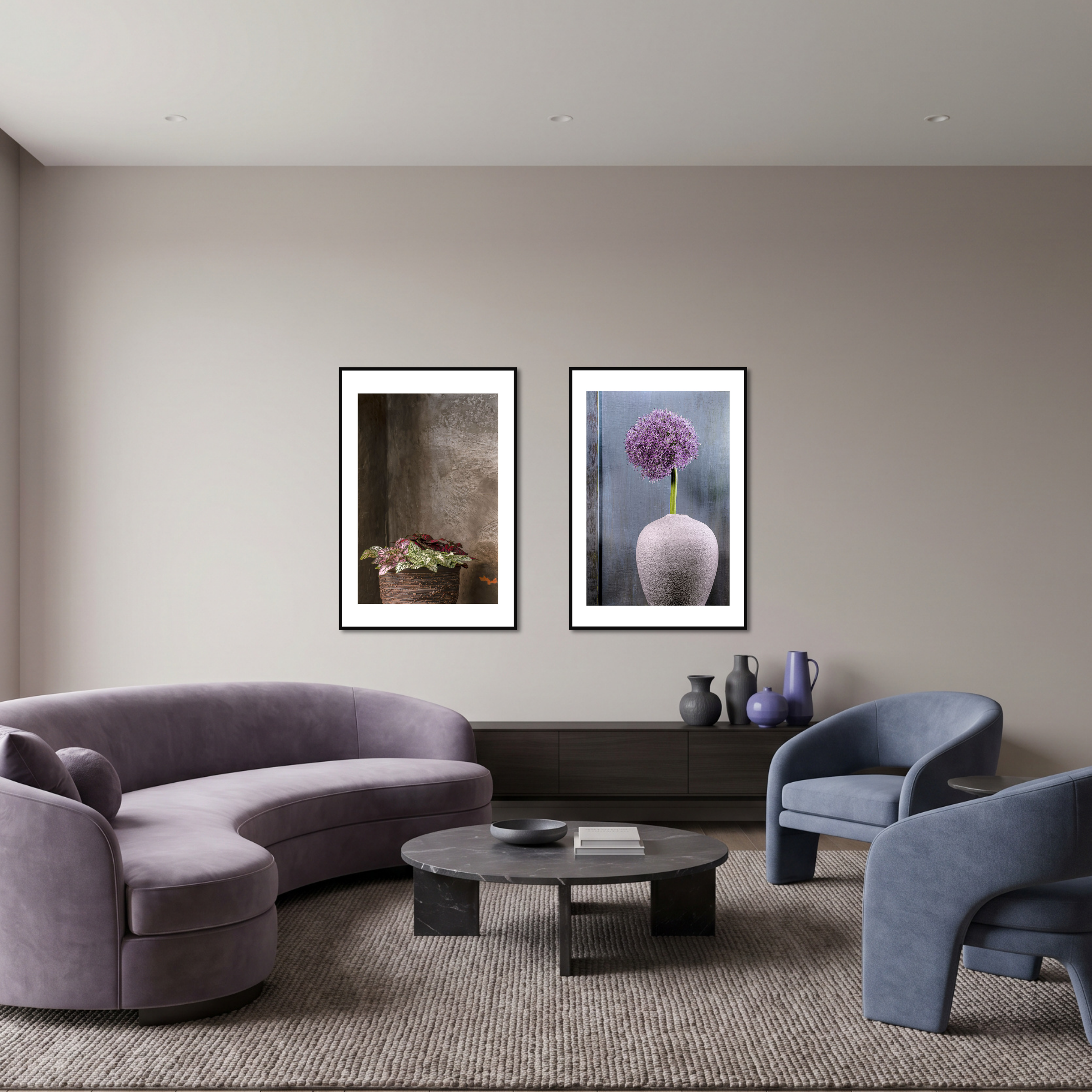 Ornamental Allium – Fine Art Photography by Ivo Tizin - Wall Art - Limited Edition High Quality Print - Black Frame