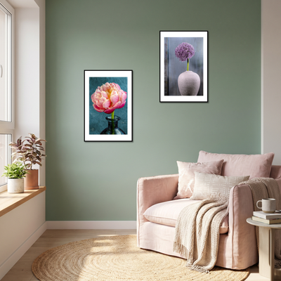 Ornamental Allium – Fine Art Photography by Ivo Tizin - Wall Art - Limited Edition High Quality Print - Black Frame