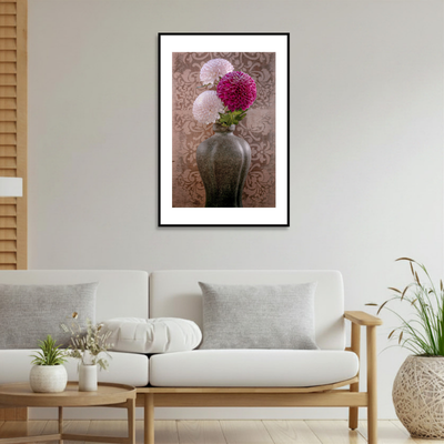 White Chrysanthemum in an aesthetic vase – Fine Art Photography by Ivo Tizin | Wall Art from Gito Art & Decor | Limited Edition
