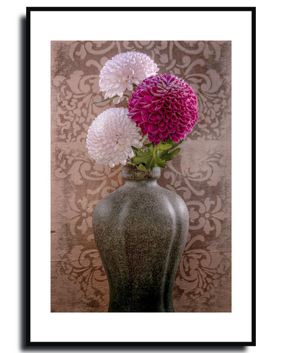 White Chrysanthemum in an aesthetic vase – Fine Art Photography by Ivo Tizin | Wall Art from Gito Art & Decor | Limited Edition