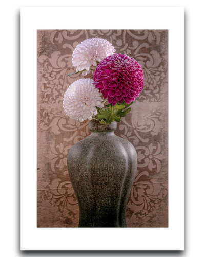 White Chrysanthemum in an aesthetic vase – Fine Art Photography by Ivo Tizin | Wall Art from Gito Art & Decor | Limited Edition