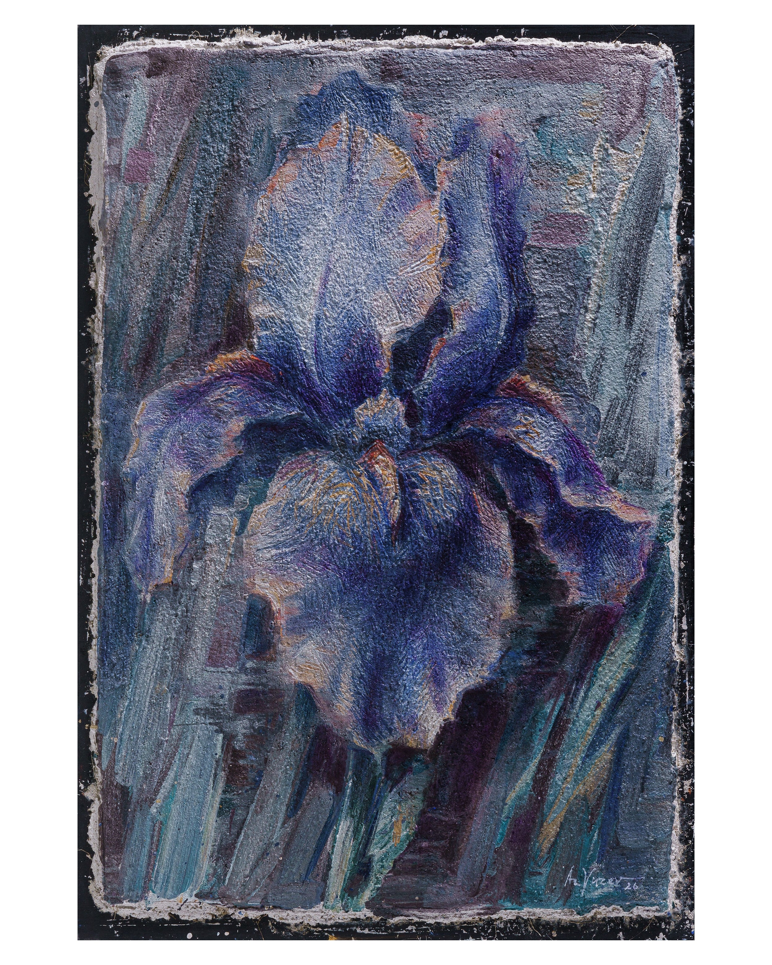 Iris - Print of Buon Fresco Original Painting by Alexander Yuzev photographed for GIto Art & Decor - High Quality Art Print - framed wall decor