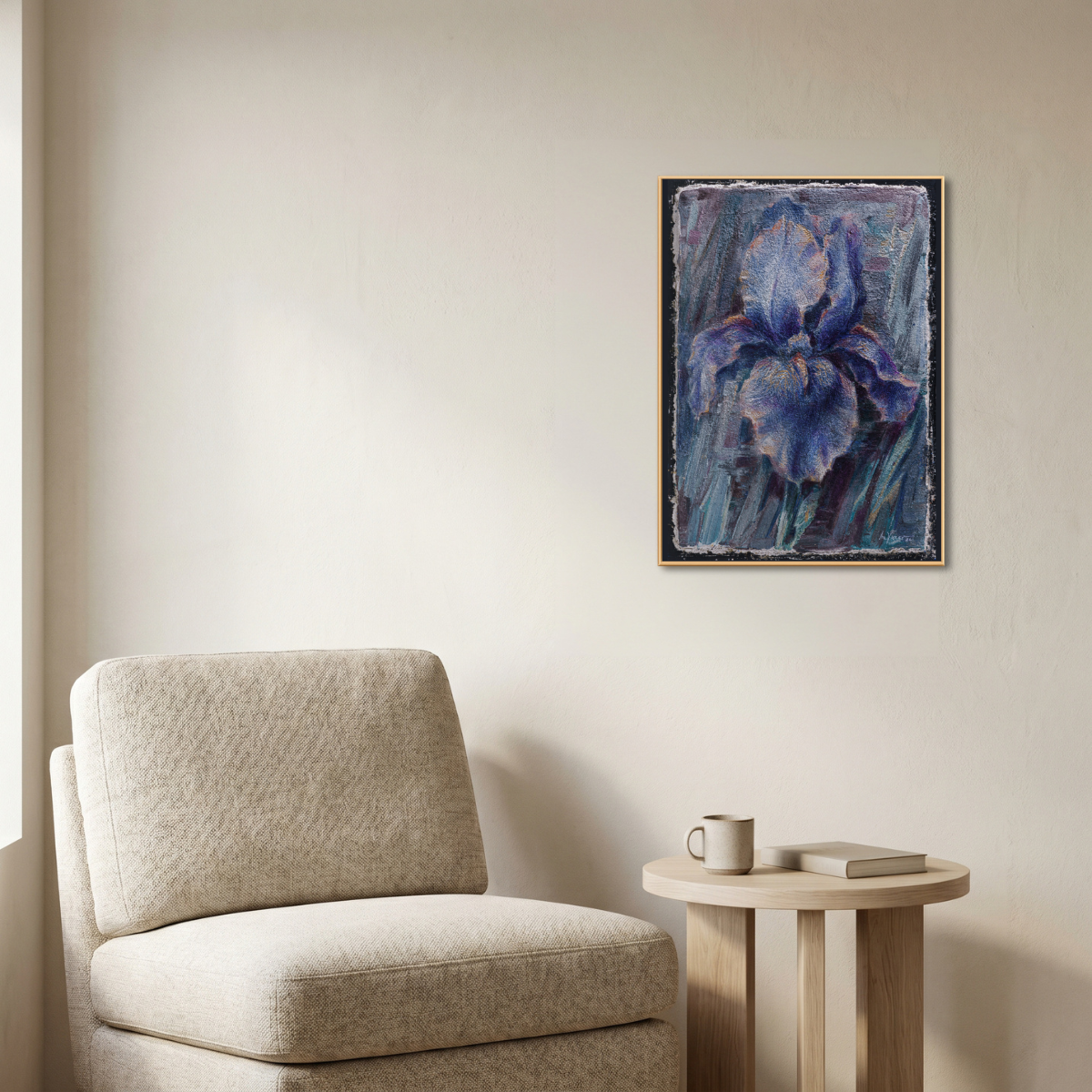 Iris - Print of Buon Fresco Original Painting by Alexander Yuzev photographed for GIto Art & Decor - High Quality Art Print - framed wall decor