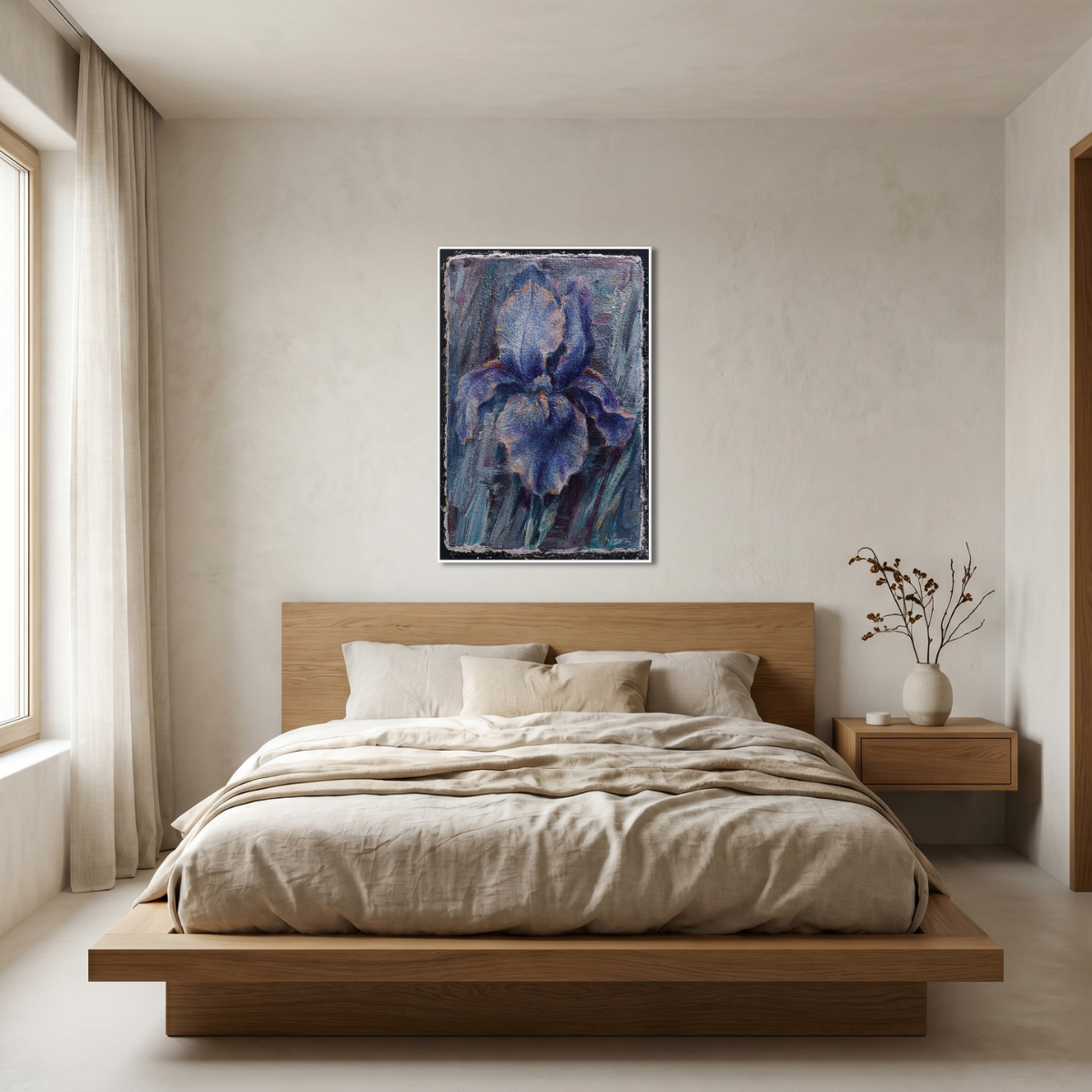 Iris - Print of Buon Fresco Original Painting by Alexander Yuzev photographed for GIto Art & Decor - High Quality Art Print - framed wall decor