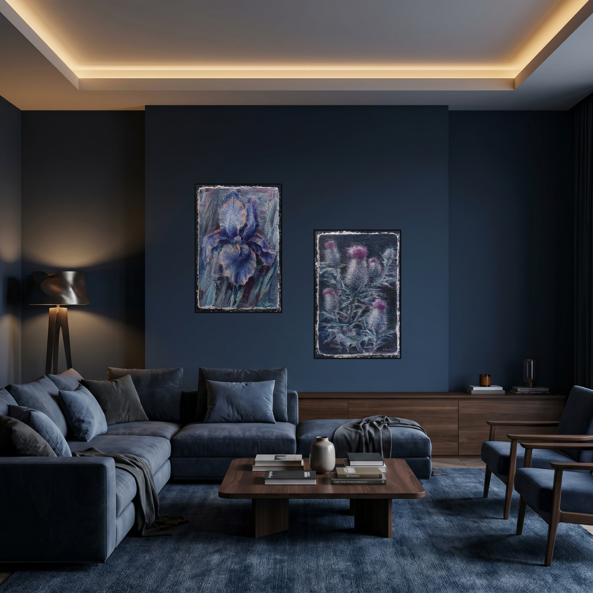 Iris - Print of Buon Fresco Original Painting by Alexander Yuzev photographed for GIto Art & Decor - High Quality Art Print - framed wall decor
