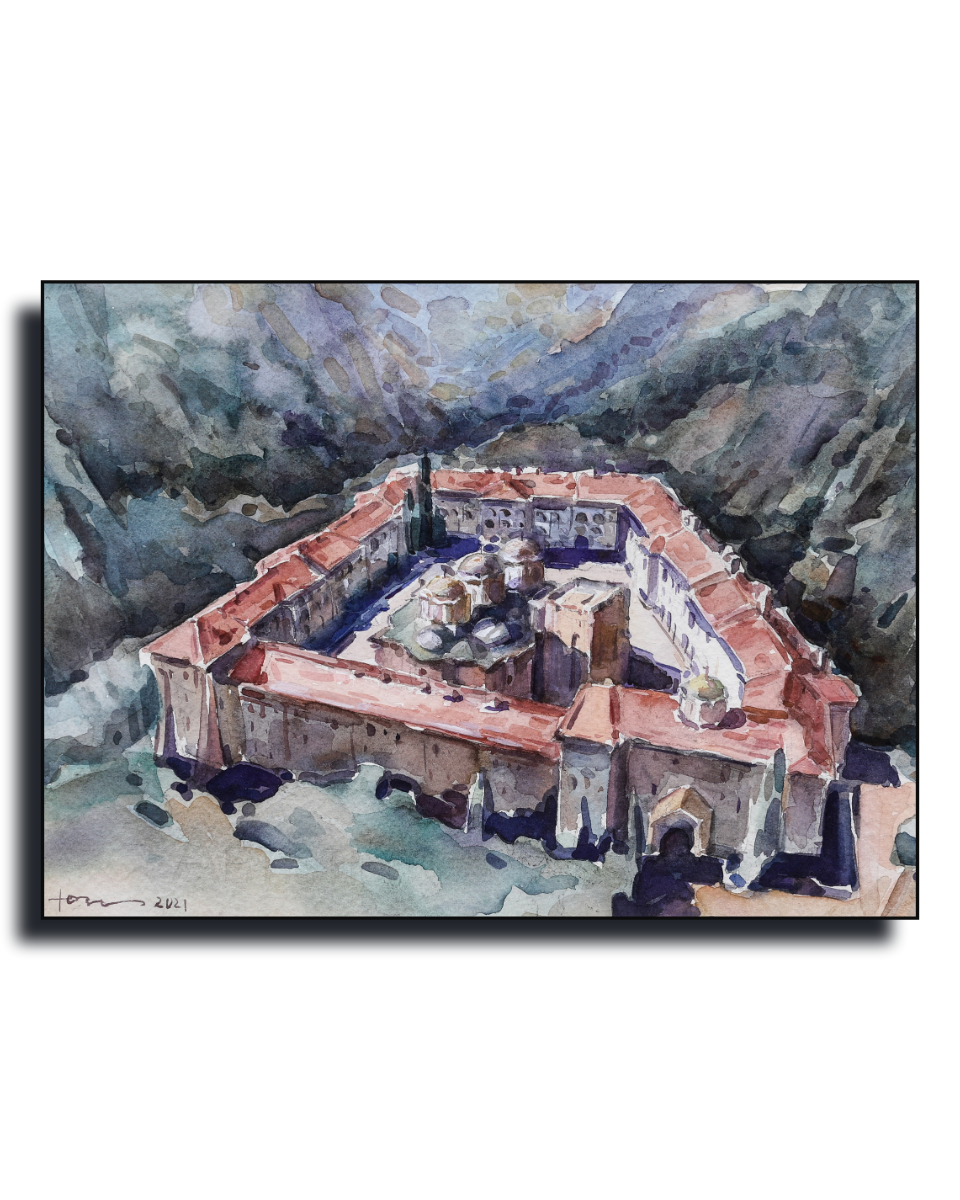 Rilski manastir — black frame