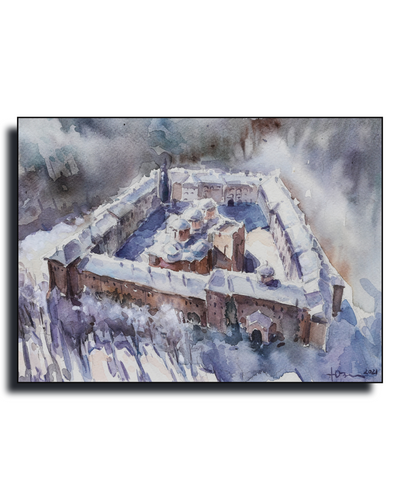 Rilski manastir – Winter — black frame