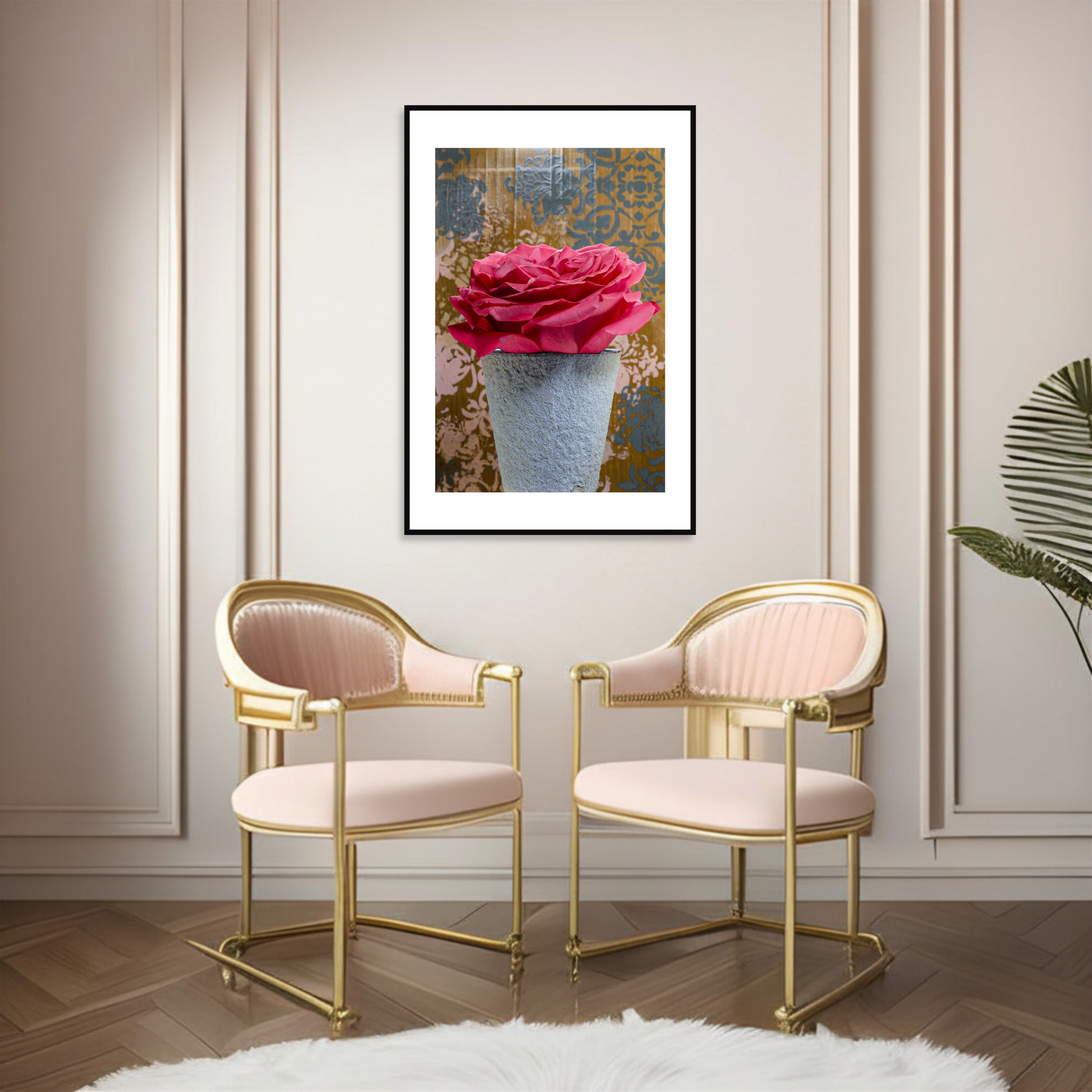 Big Red Rose – Fine Art Photography by Ivo Tizin - Wall Art - Black Frame -Limited Edition