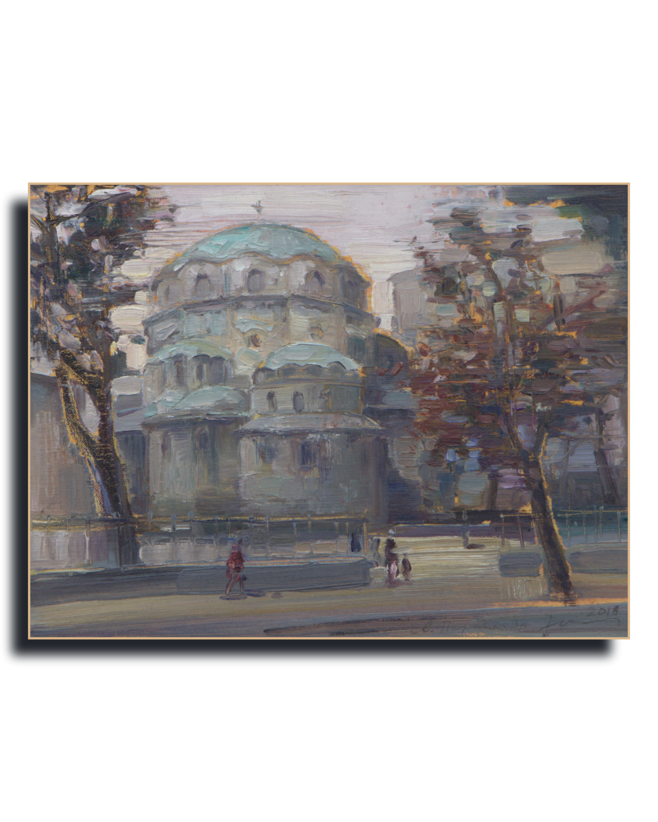 Sveta Paraskeva by Alexander Yuzev, oak frame