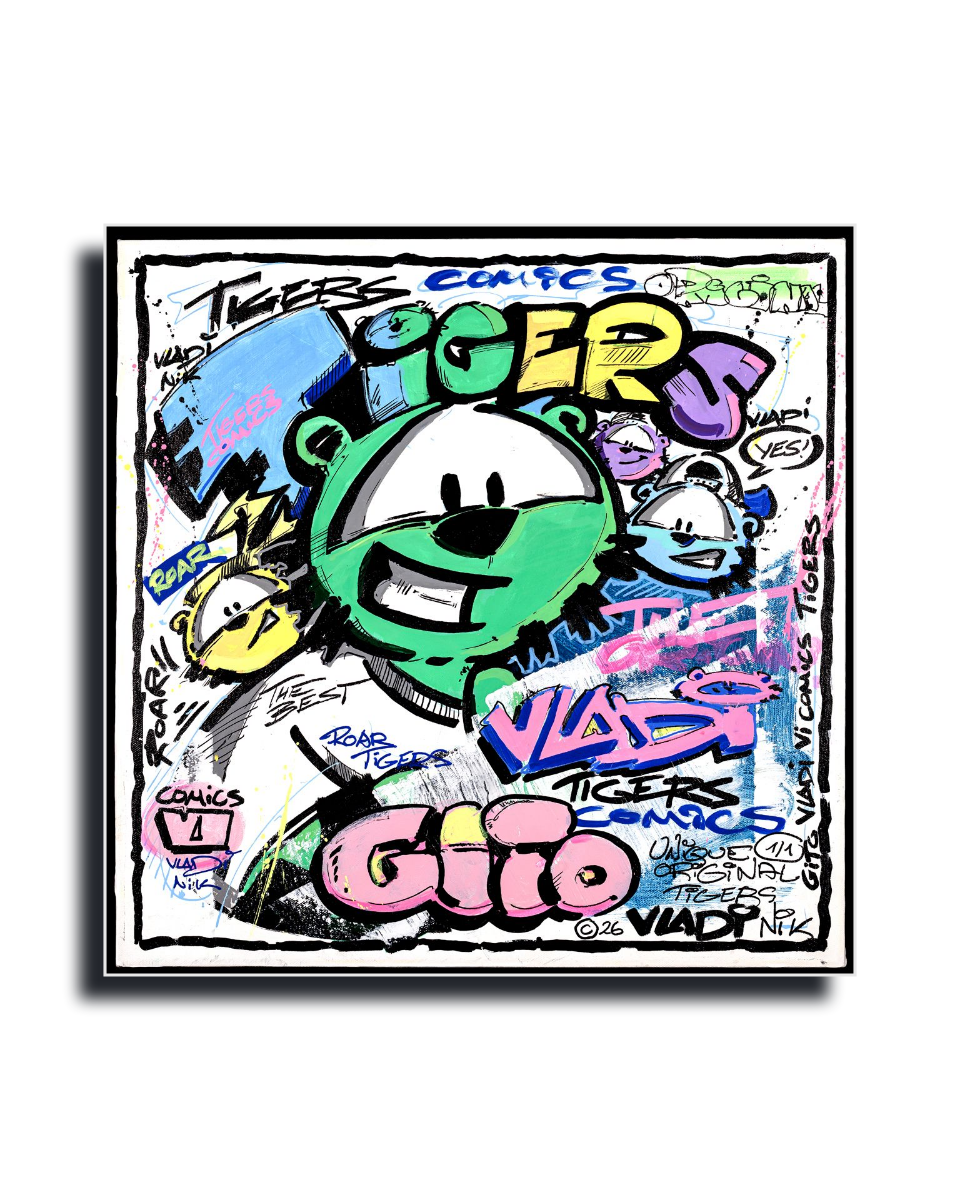 Gito Fine Art Print - Art Vladi Vl Comics - Tigers

