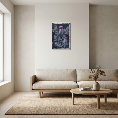 Japandi decorated living room with wall art from Gito Art & Home