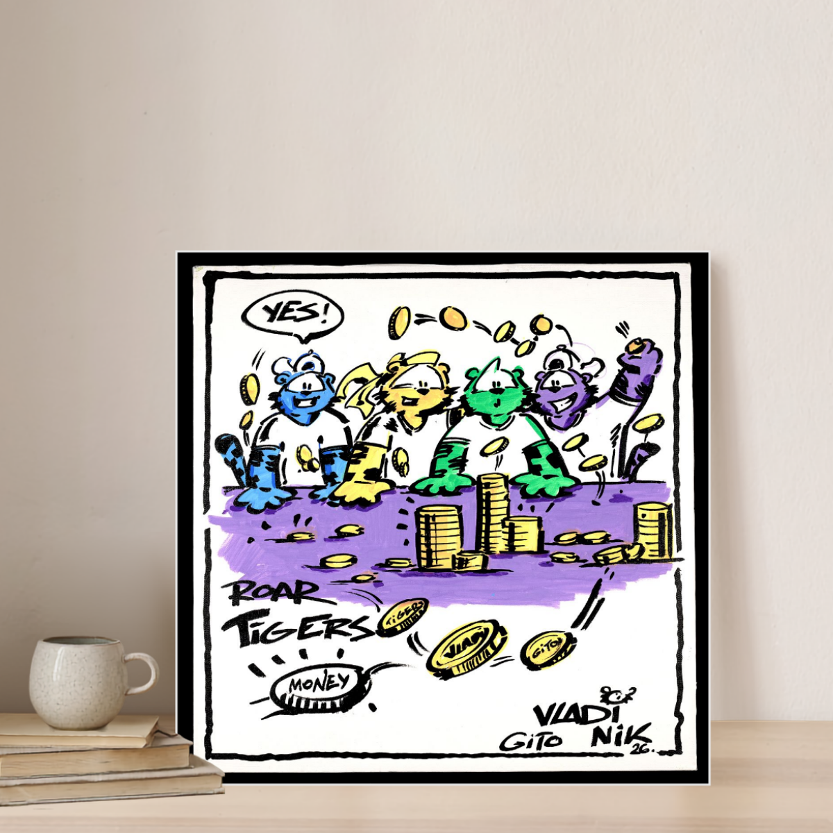 Gito Fine Art Print - Art Vladi Vl Comics - Tigers