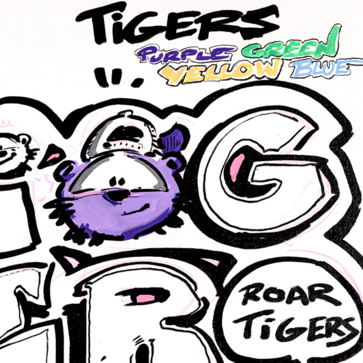 Gito Fine Art Print - Art Vladi Vl Comics - Tigers
