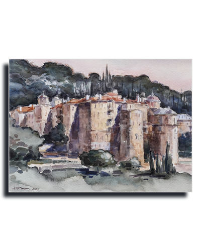 Zografski manastir — white frame